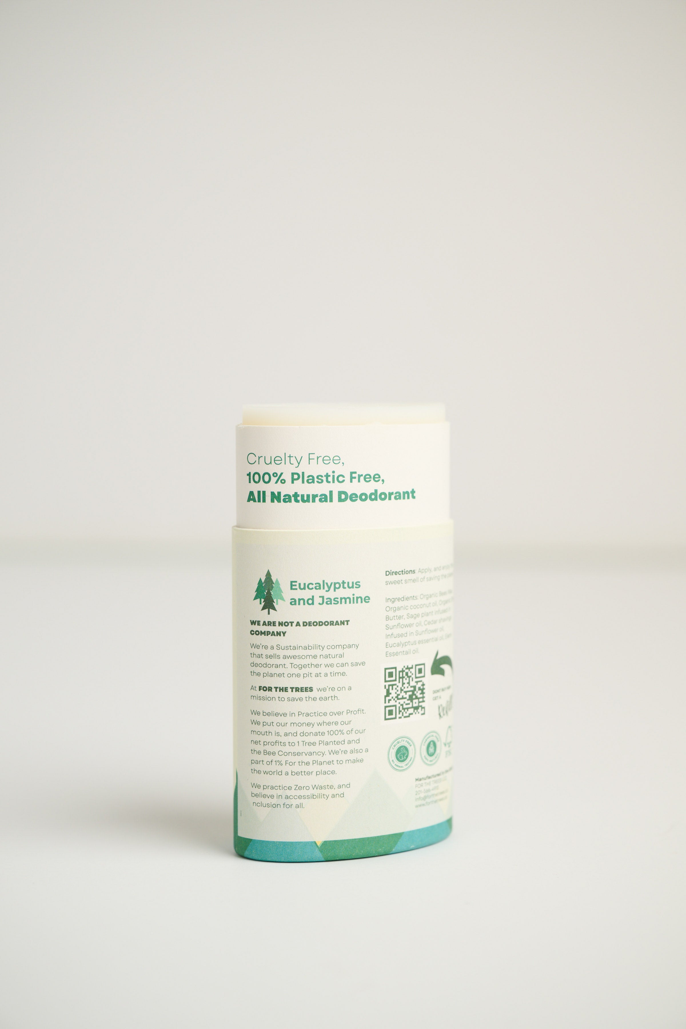 Refill: Eucalyptus and Jasmine All Natural Deodorant (Regular Size, 2.9oz)
