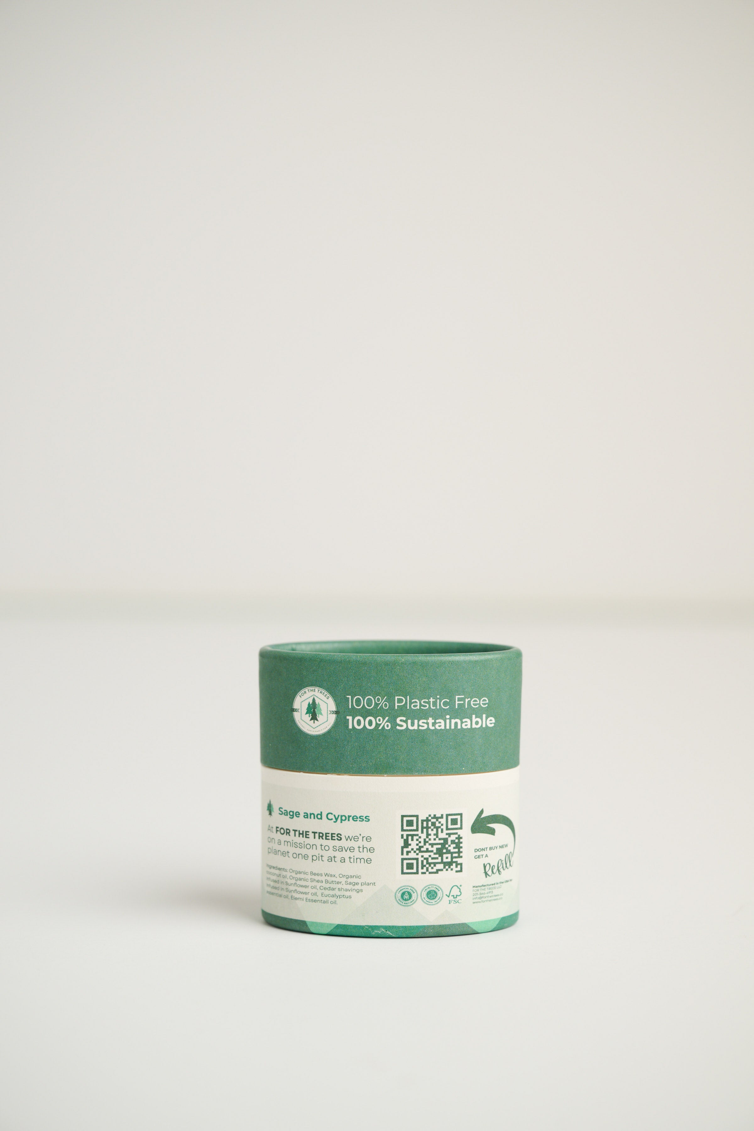 Refill: Sage and Cypress "Travel Size" All Natural Deodorant (1.8oz)