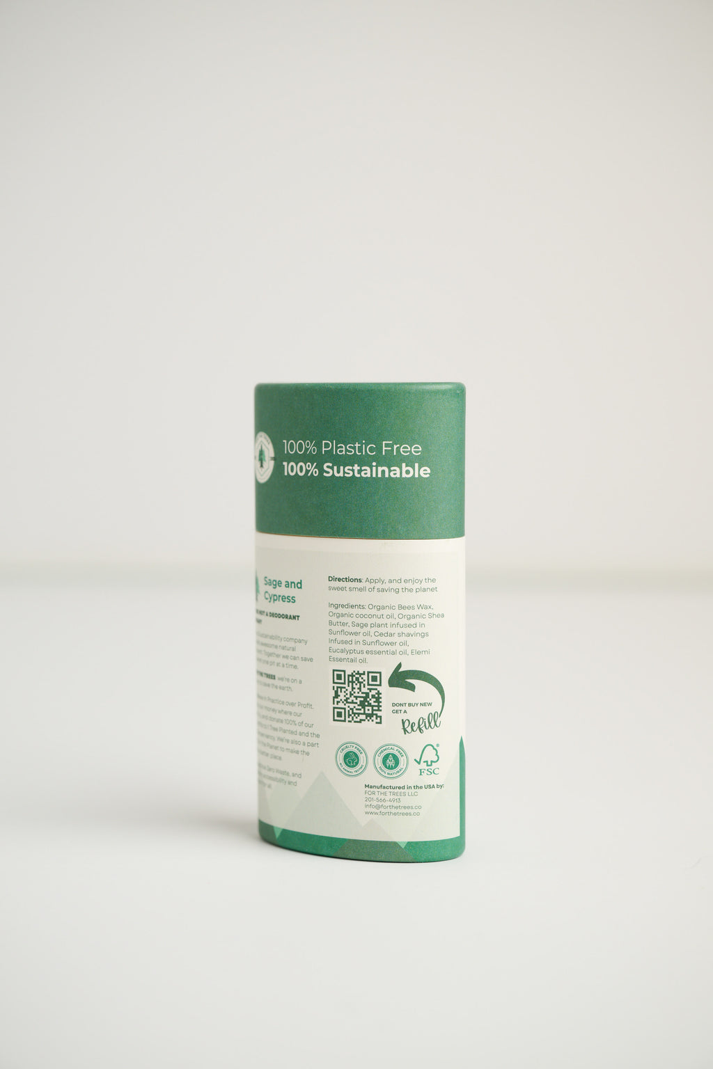 Sage and Cypress All Natural Deodorant (Regular Size, 2.9oz)